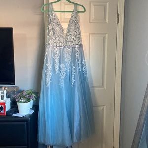 Light blue prom dress